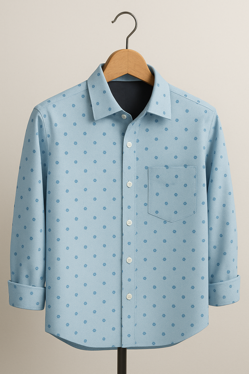 Classic Polka Shirt Fabric - The Good Cloth