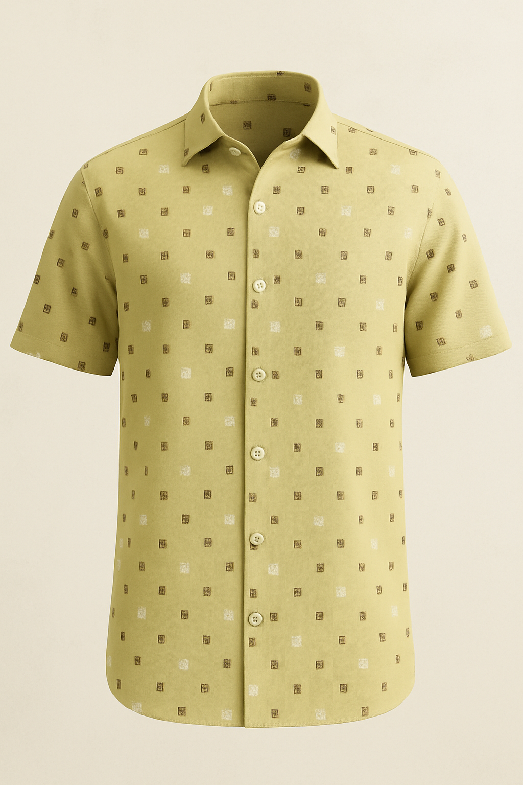 Geometric Grid Shirt Fabric - The Good Cloth