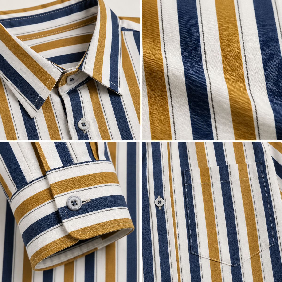Premium Multicolor Stripes Shirt for Men – Full Sleeve Regular Fit
