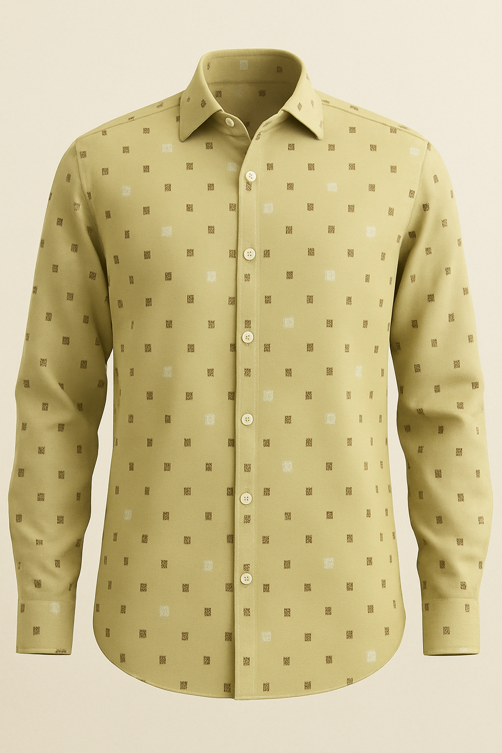 Geometric Grid Shirt Fabric - The Good Cloth