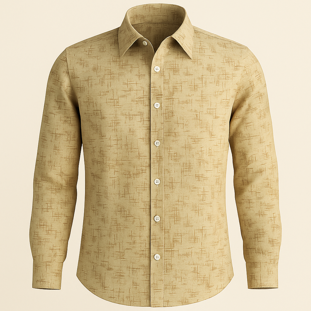 Premium Shirt & Trouser Fabric Set | Brown Rust Pattern