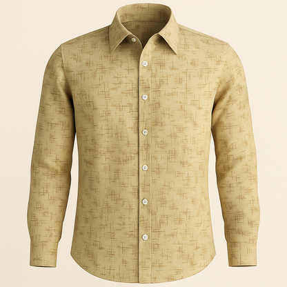 Premium Shirt & Trouser Fabric Set | Brown Rust Pattern