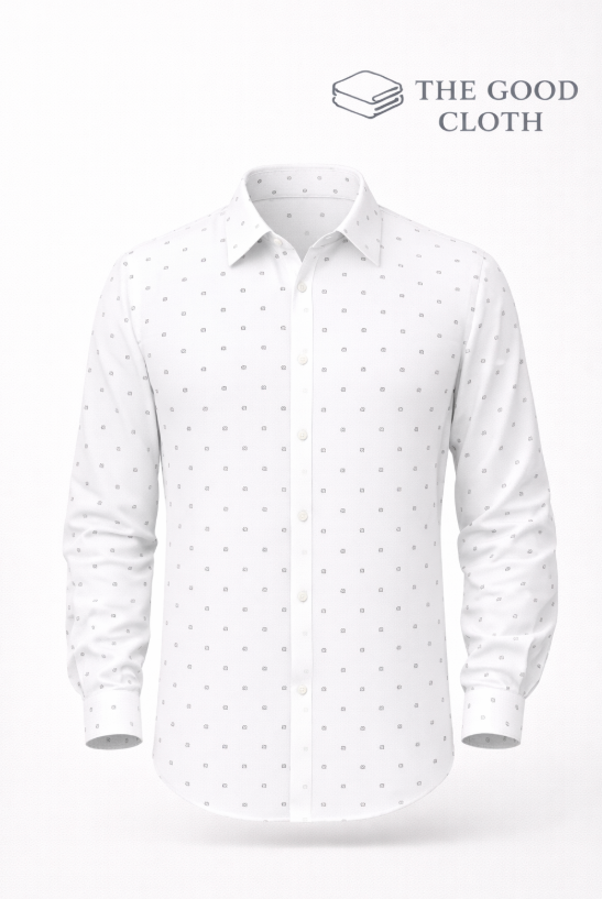 Premium Polycotton Printed Shirt Fabric for Men – Soft, Breathable & Wrinkle-Resistant Unstitched Shirting Material (2.25–2.5m)