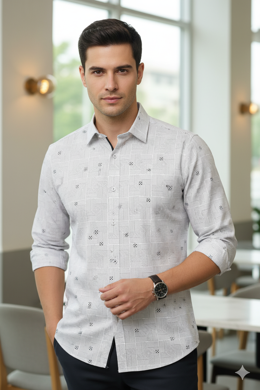 Premium Shirt & Trouser Fabric Set | Black