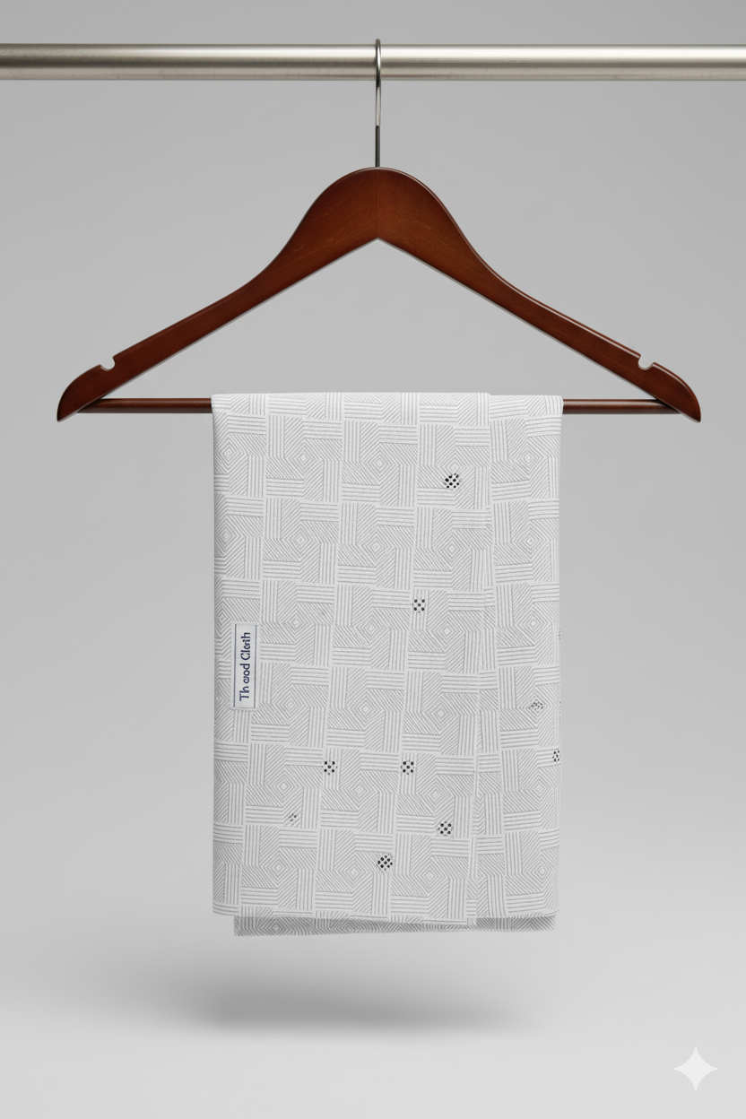 White Square Checks Print Shirt - The Good Cloth
