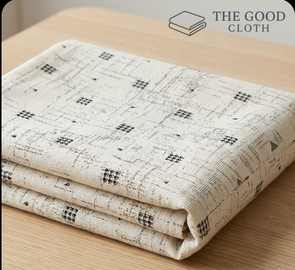 White Weaving Pattern Print Shirt - The Good Cloth