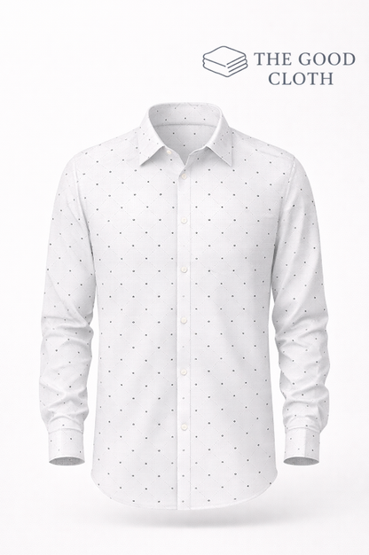 Dot Checks Pattern Print Shirt - The Good Cloth