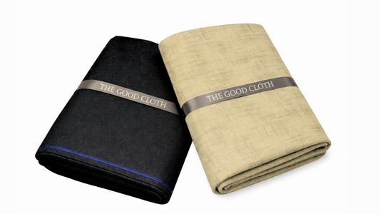 Premium Shirt & Trouser Fabric Set | Brown Rust Pattern