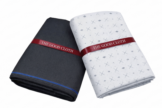 Premium Shirt & Trouser Fabric Set | X & O Pattern