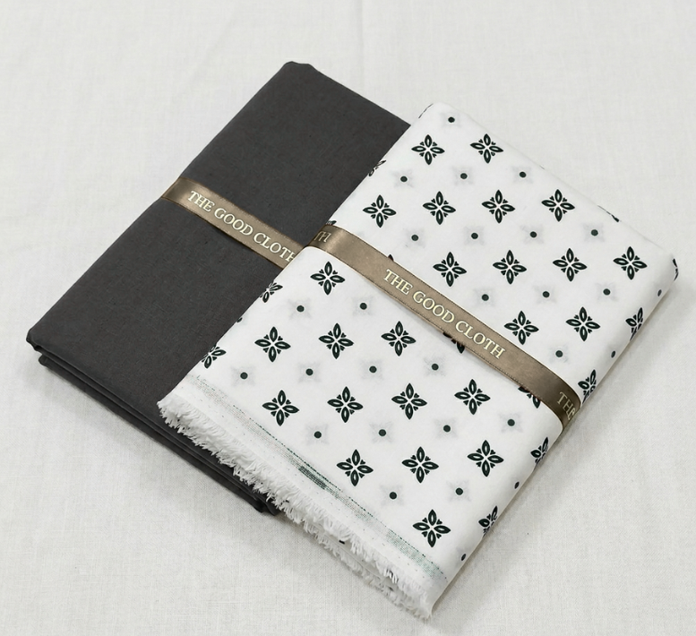 Premium Shirt & Trouser Fabric Set | Petals Pattern