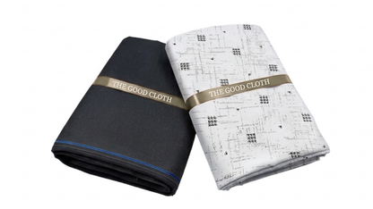 Premium Shirt & Trouser Fabric Set | Black